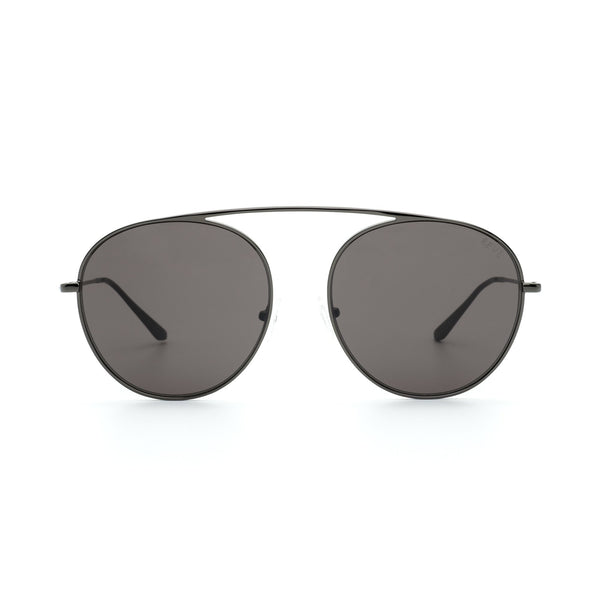 4AM black aviator sunglasses - tinted black flat lenses