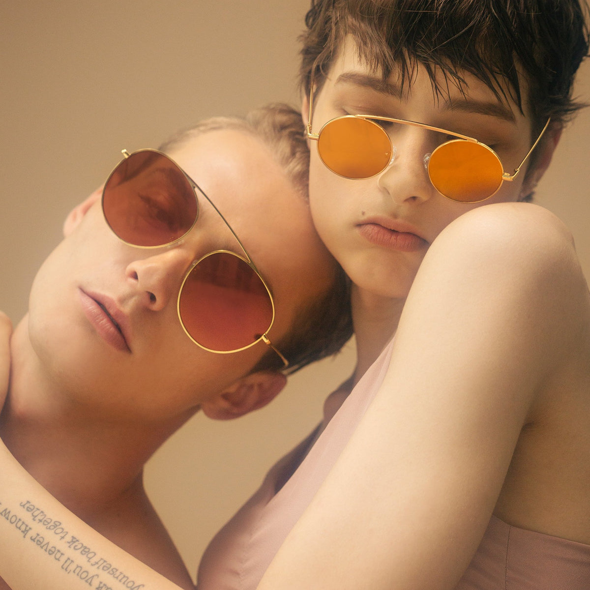 4AM | Gold | Aviator Sunglasses - Asian Fit | Luxury Sunglasses by REVÉ