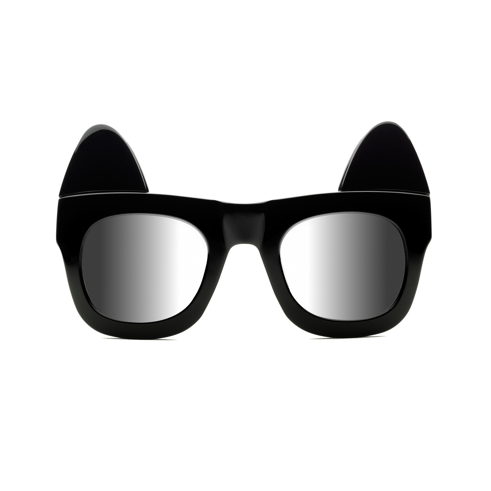 Ravesuits Square Cat Eye Sunglasses Black