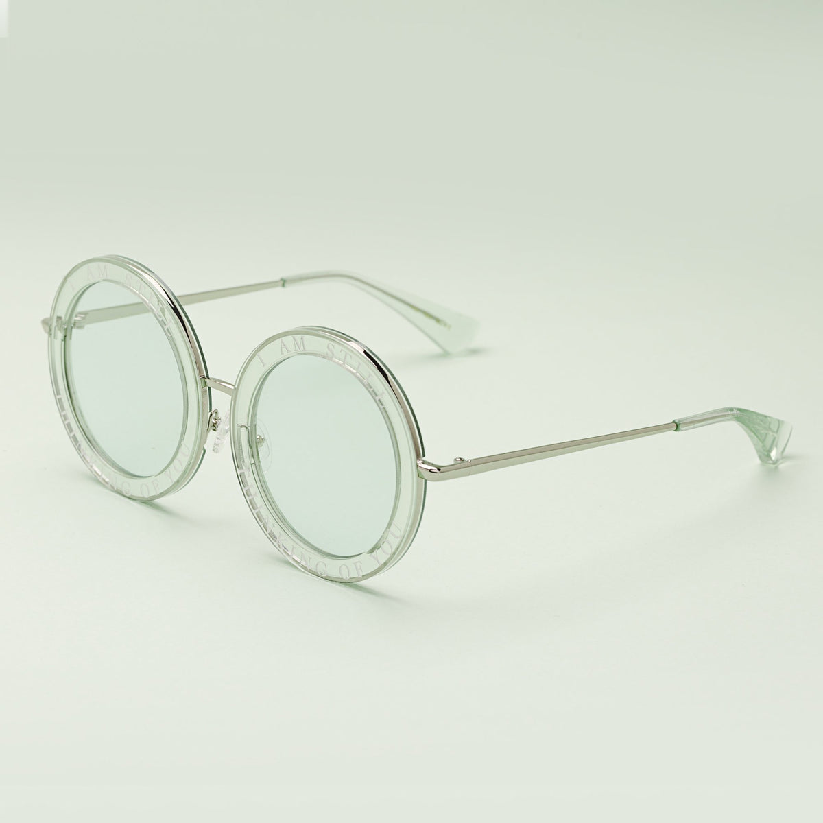 Clear clearance circle sunglasses