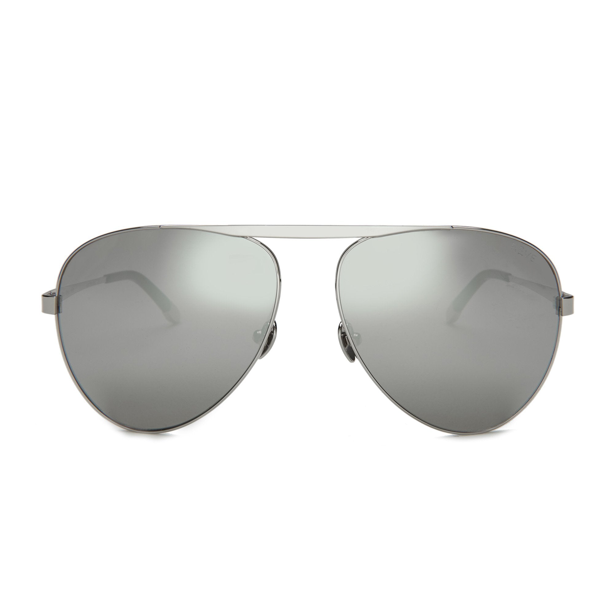 The Ringo  Square Glossy Clear Gray Sunglasses