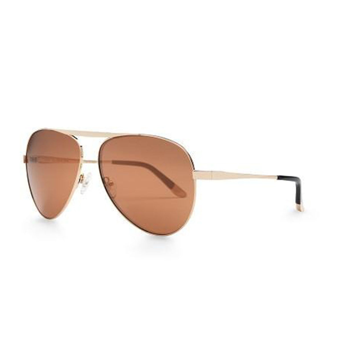 WISH YOU WERE HERE | CHAMPAGNE TAN aviator sunglasses with mirrored lenses